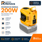 Inversor de Energia 200W para Eletrodomésticos – USB, Tipo-C e Luz LED