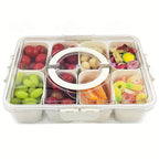 Organizador de Alimento Acrílico Com 8 Divisórias Para Frutas Legumes e Petiscos Transparente