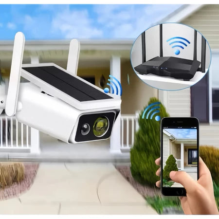 Câmera de Segurança Externa IP Wifi HD com Energia Solar